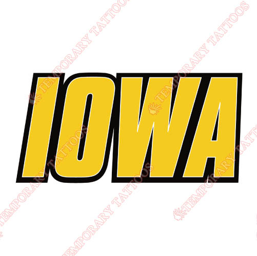 Iowa Hawkeyes Customize Temporary Tattoos Stickers NO.4649